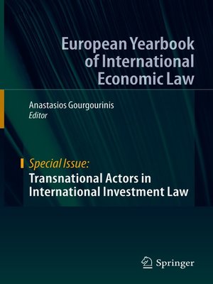 cover image of Transnational Actors in International Investment Law